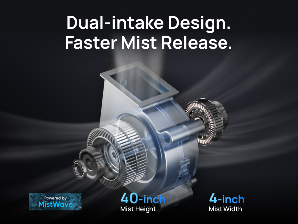 dual intake design faster mist release