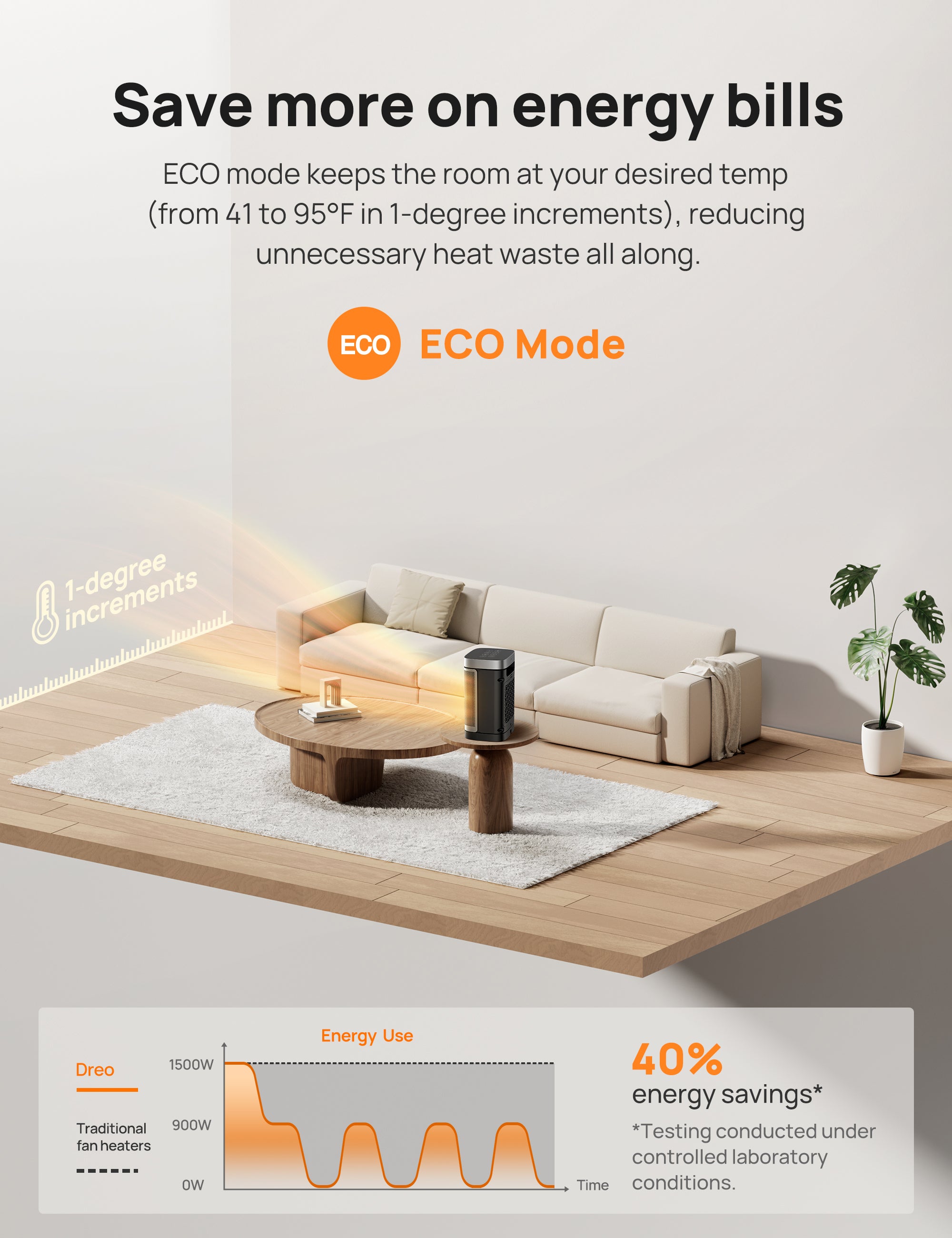 Space Heater Atom One with Motion Sensor