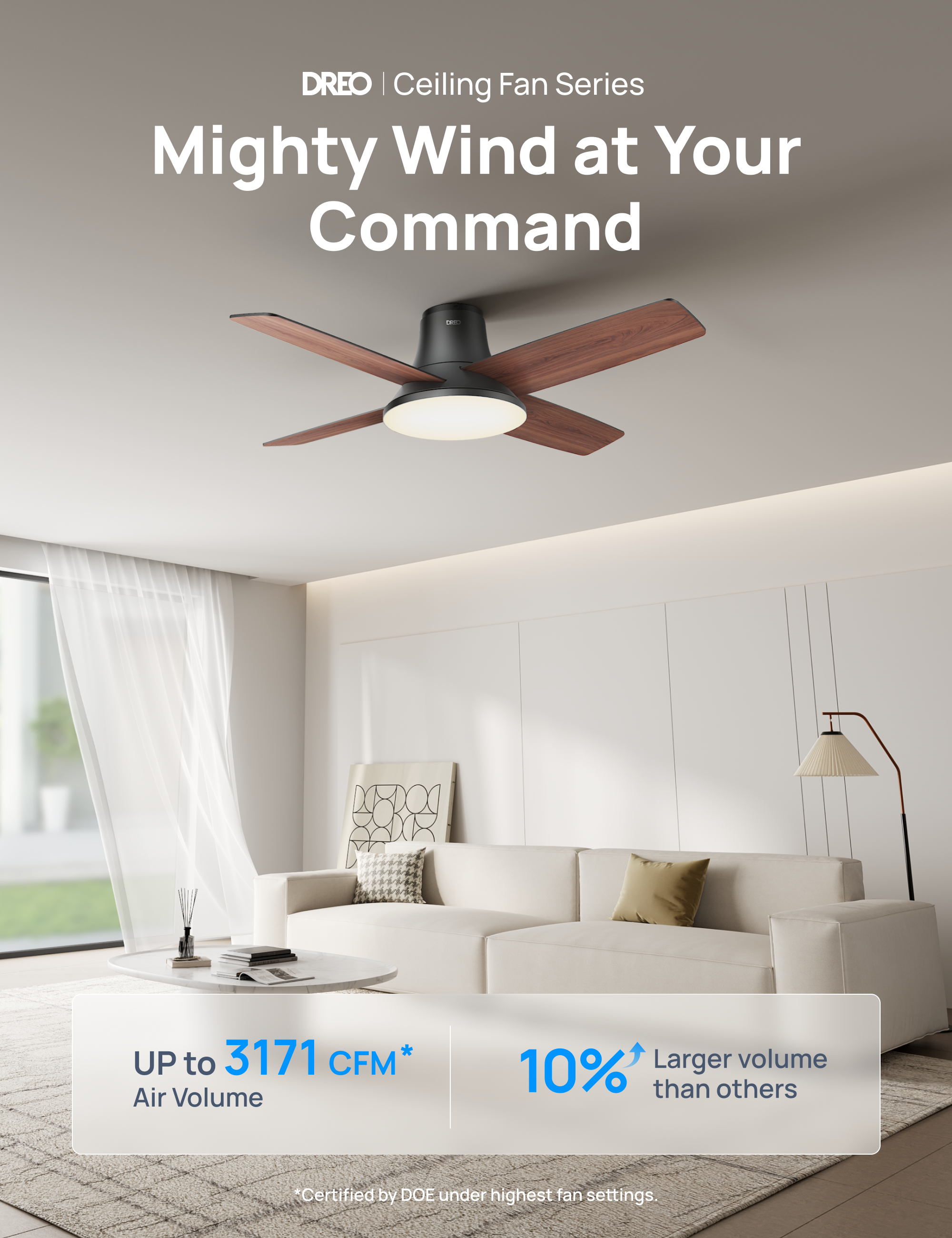 Heater Solaris Slim H2&Smart Ceiling Fan CLF513S