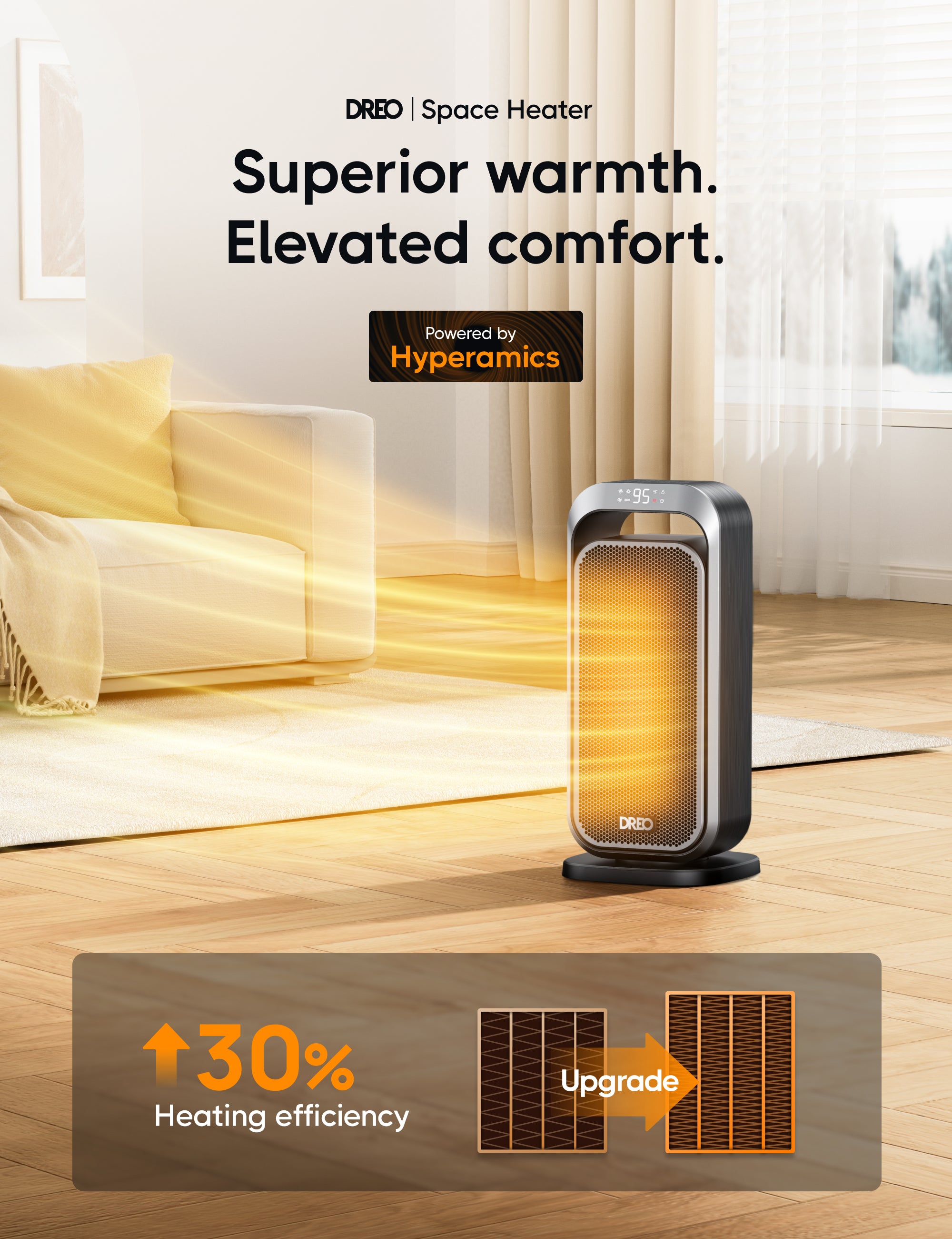 Dreo Space Heaters for Indoor Use, Atom One hotsell Portable Heater with 70°Oscillation